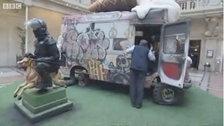 Banksy Bristol Museum Installation Features Burned-Out Ice-Cream Truck